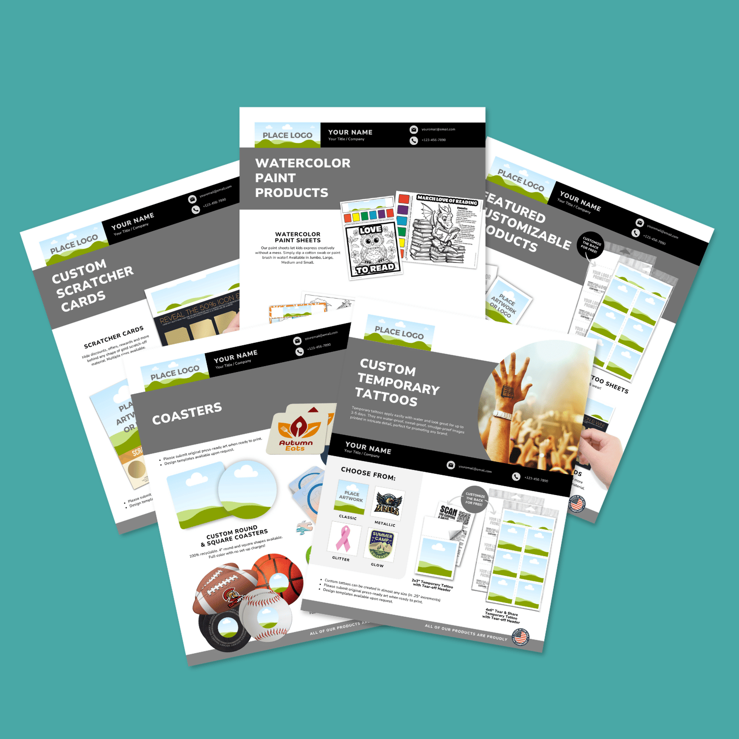 Collection of Sell Sheets in a gallery layout